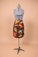 Load image into Gallery viewer, Brown Leaf Print Wrap Skirt By Reflexe de Mode, M
