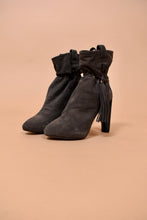 Load image into Gallery viewer, Grey Suede Secondhand High Heel Boots by Celine, 9.5
