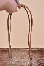 Load image into Gallery viewer, Brown Faux Croc Bag
