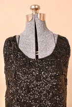 Load image into Gallery viewer, Black Beaded &amp; Sequin Wool Tank Top, L
