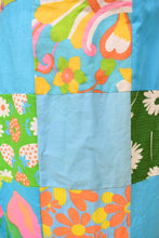 Load image into Gallery viewer, Aqua 60s Patchwork Wrap Skirt By Lord &amp; Taylor, S/M
