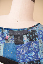 Load image into Gallery viewer, Blue Floral Patchwork Print Silk Tank + Shorts by In Stock, M/L
