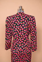 Load image into Gallery viewer, Pink 90s Fruit Dress and Blazer Set By Adele Simpson, S/M
