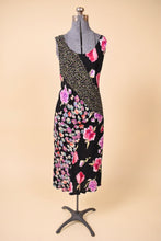 Load image into Gallery viewer, Black Floral and Polka Dot Patch Dress By Carol Anderson, M
