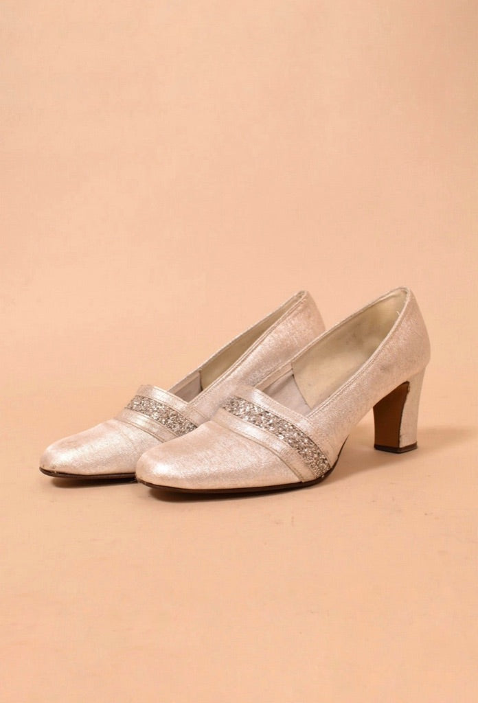 Silver Heels, by Nanette Imperials, 6.5