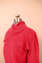 Load image into Gallery viewer, Fuchsia Criss-Crossed Collar Sweater, By Richard &amp; Co., M
